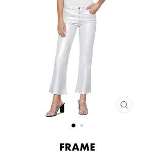 NWT FRAME womens coated cropped bootcut jeans never worn